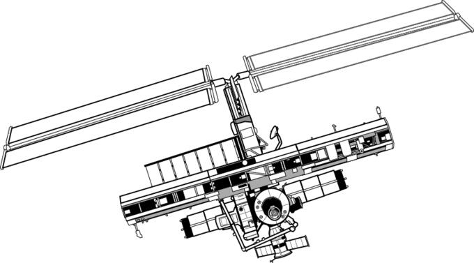 ISS vector drawing illustration