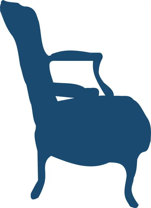 Low armchair silhouette vector image