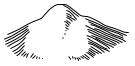 High hill map symbol vector image