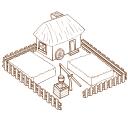 Farm RPG map symbol vector image