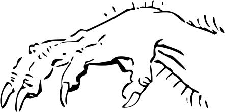 Monster hand vector image