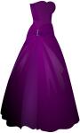 Formal purple ladies gown vector image