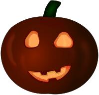 Brown Halloween pumpkin vector illustration