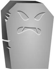 Vector image of angry Halloween tombstone