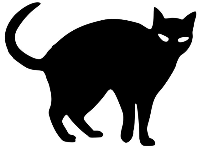 Vector clip art of angry cat