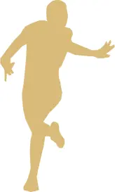 Silhouette vector image of young athlete