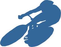 Silhouette vector graphics of cyclist