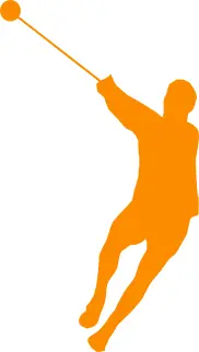 Silhouette vector illustration of hammer thrower