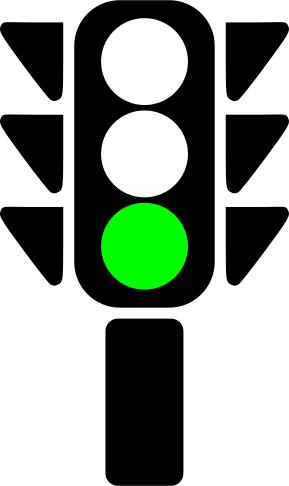 Green traffic light vector clip art