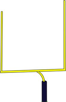 American football goal post vector illustration