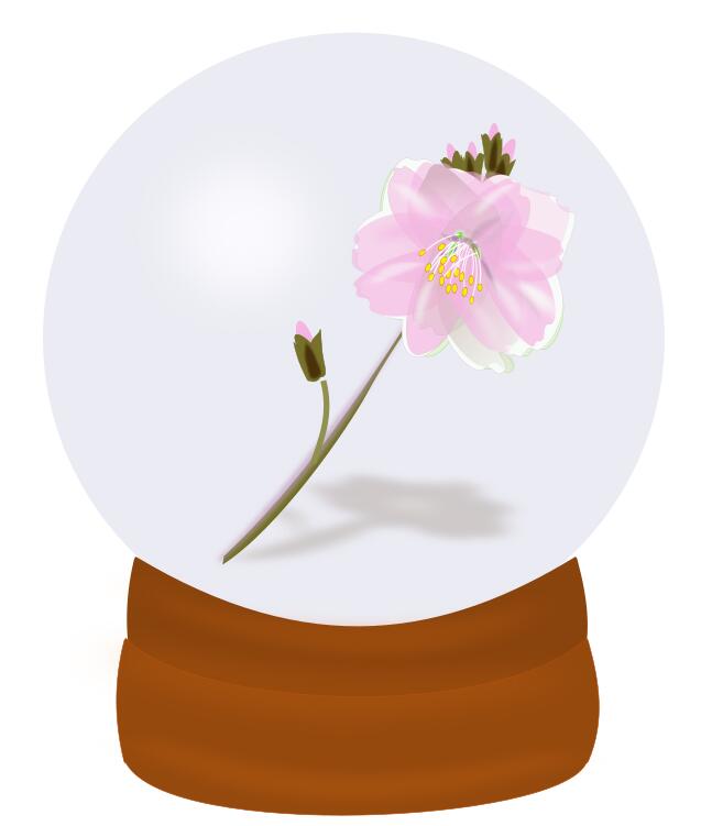 Vector drawing of flower globe