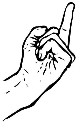Middle finger vector drawing