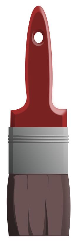 Paint brush vector drawing