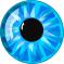 Vector image of crystal blue eye