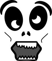 Zombie face vector drawing
