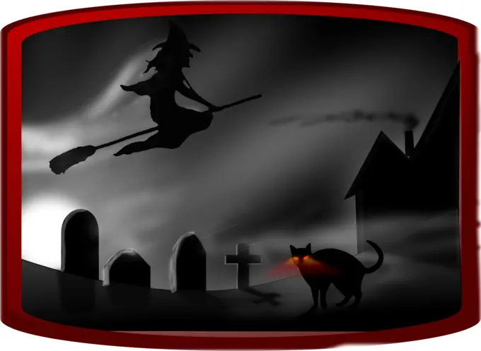 Dark spooky landscape vector image