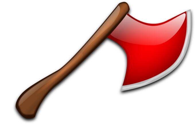 Red axe vector drawing