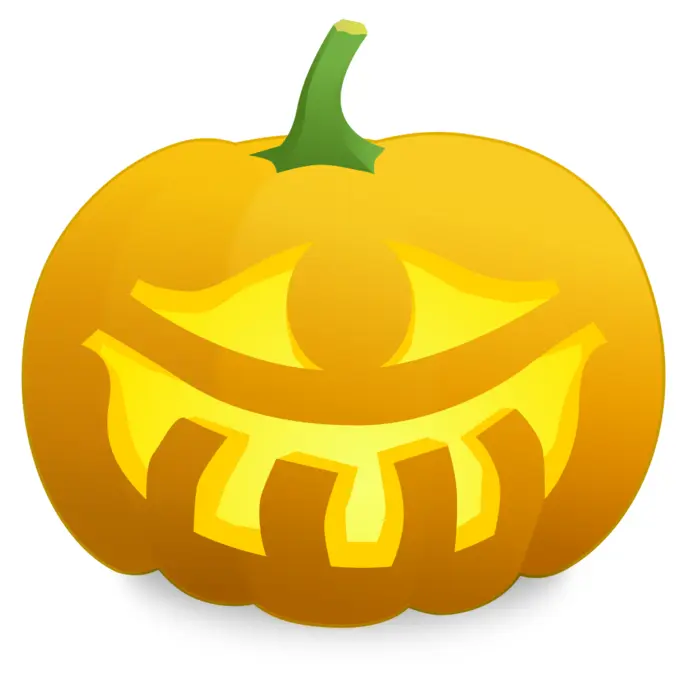 One eyed pumpkin vector illustration