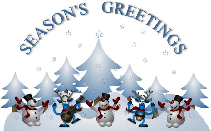 New Year season's greetings greeting card vector image