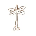 Crossroads sign vector illustration