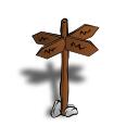 Crossroads sign vector image