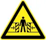 Sliding door hazard warning sign vector image