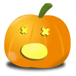 Amazed pumpkin vector graphics