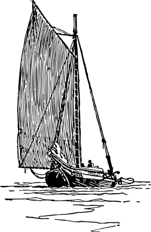 Shallop sailboat vector image