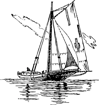Smack sailboat vector image