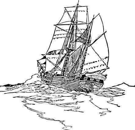 The ketch boat vector image