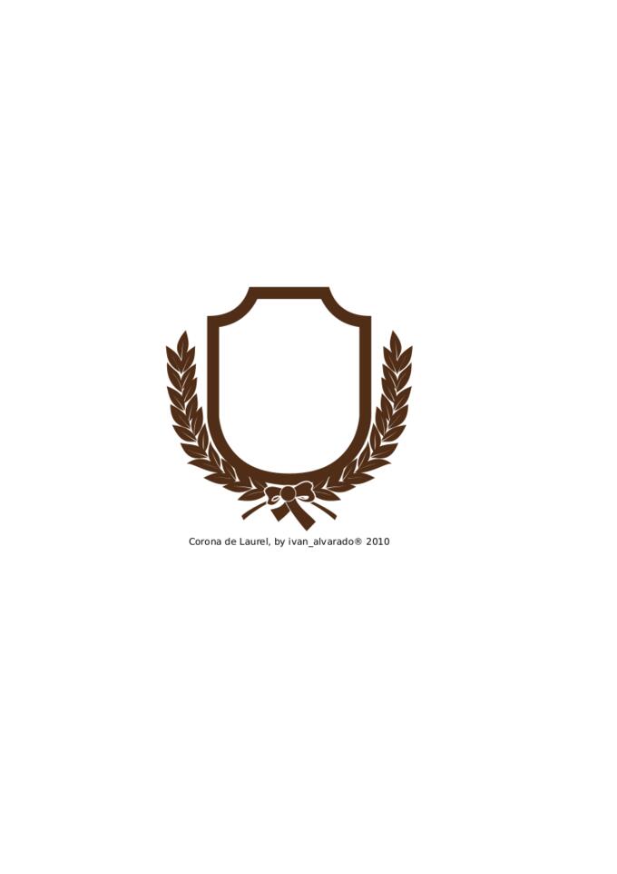 Emblem with laurel leaves vector image