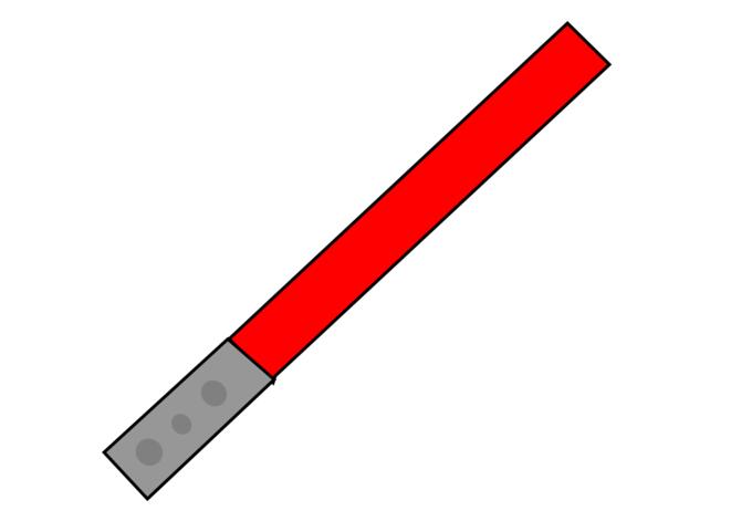 Red light saber vector image