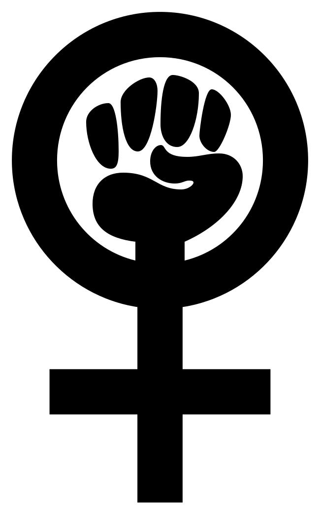 Female power sign vector image