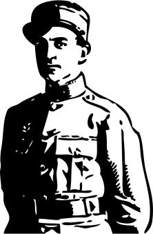 Vector clip art of officer