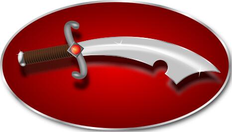 Vector illustration of scimitar