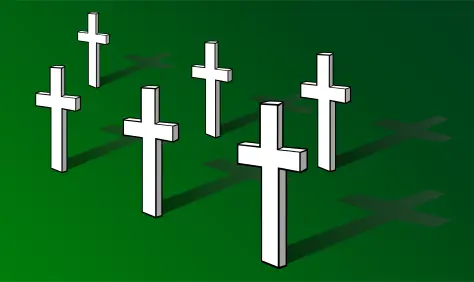 Crosses on field vector image