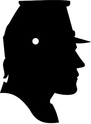 Silhouette US civil war soldier vector illustration