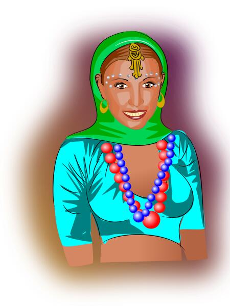 Amina portrait vector image