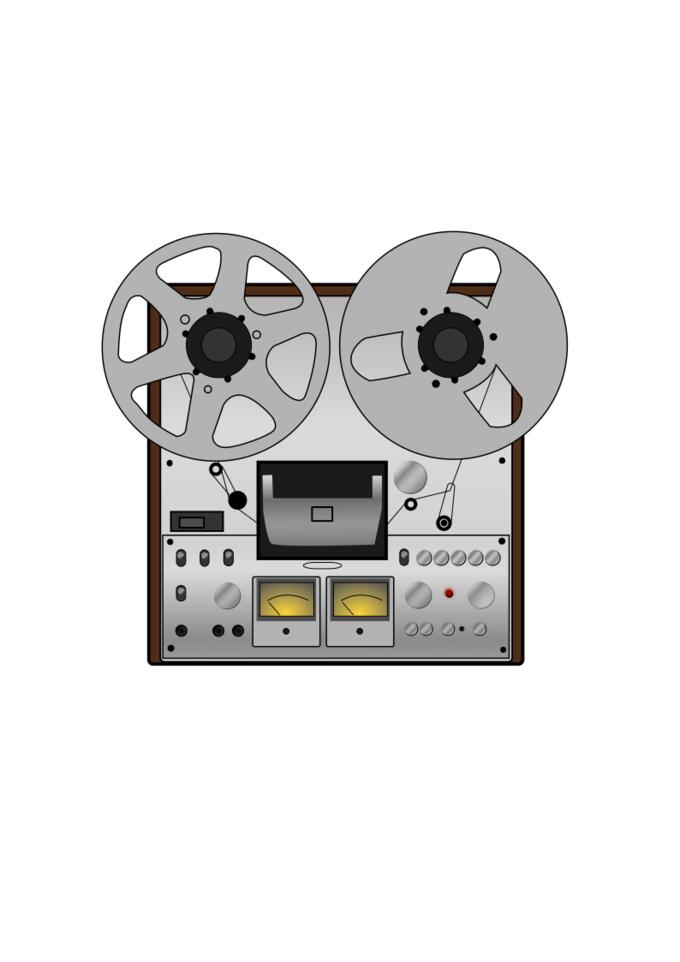 Color tape recorder vector drawing