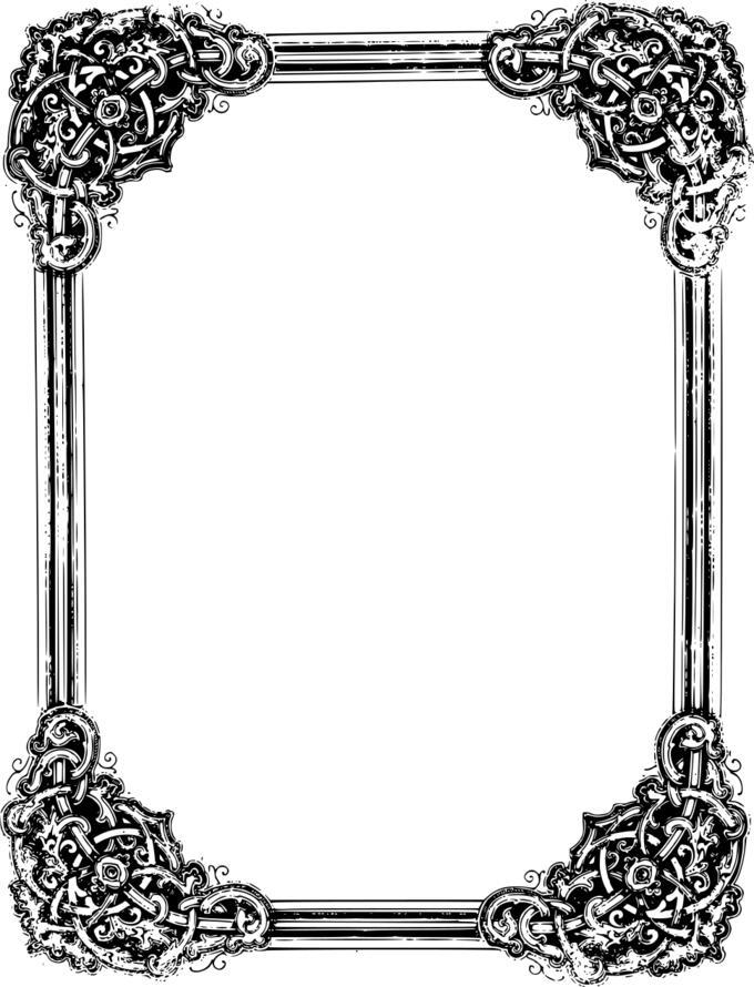 Ornate decorative frame vector illustration