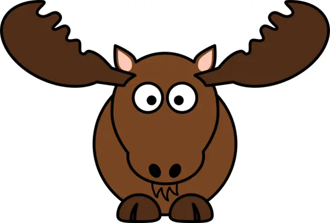 Cartoon moose vector image