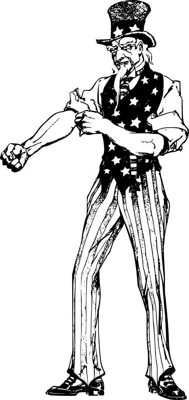 Angry Uncle Sam vector illustration