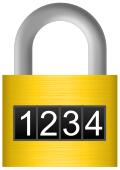 Combination lock vector image