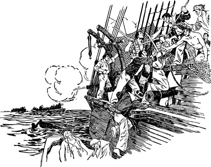 Ship attack vector image