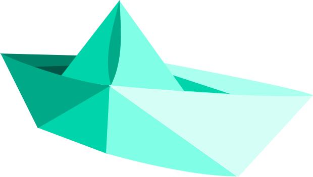 Vector illustration of paper boat