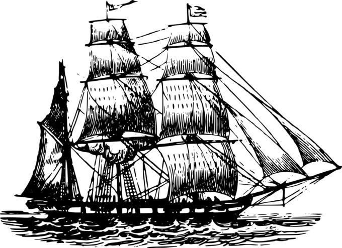 Bark boat vector image