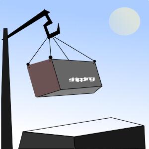 Shipping containers vector illustration