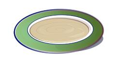Hummus on a plate vector clip art