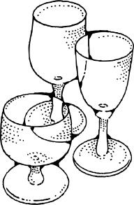 Vector clip art of wine glasses