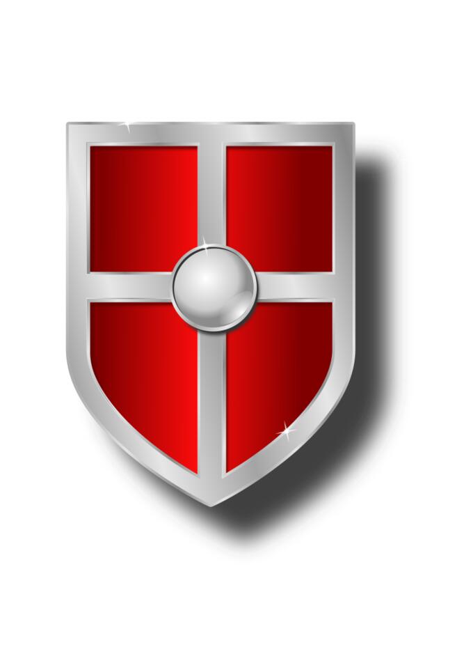 Vector illustration of old shield